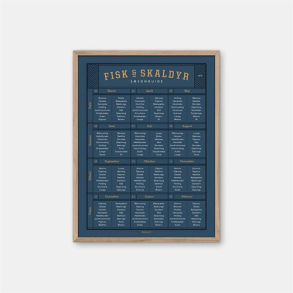 Gehalt Fisk & Skaldyr plakat  mrkebl