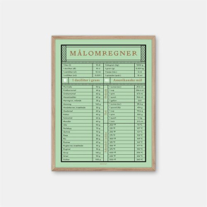 Gehalt Mlomregner plakat A4  lysegrn