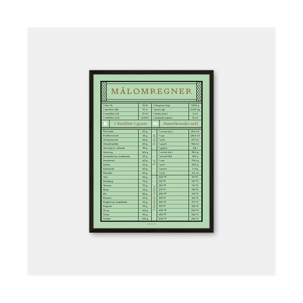 Gehalt Mlomregner plakat A4  lysegrn