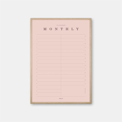 Gehalt Monthly Planner plakat 50x70  rosa