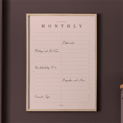 Gehalt Monthly Planner plakat 50x70  rosa