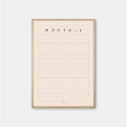 Gehalt Monthly Planner plakat 50x70  sand