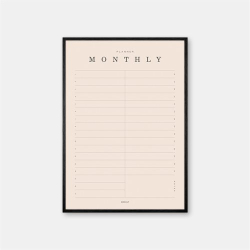 Gehalt Monthly Planner plakat 50x70  sand