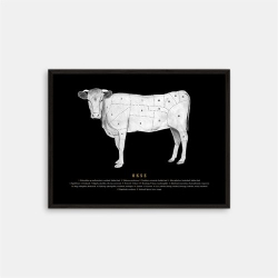 Gehalt Oksens Udskringer plakat  sort