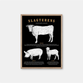 Gehalt Slagterens Udskringer plakat  sort