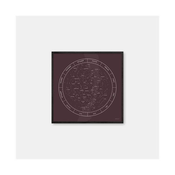 Gehalt Stjernebillede plakat  bordeaux