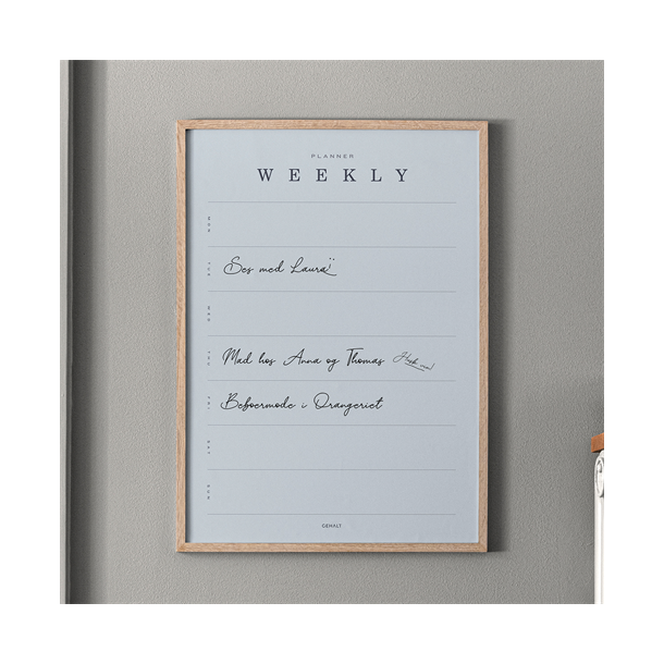 Gehalt Weekly Planner plakat 50x70  lysebl