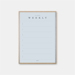 Gehalt Weekly Planner plakat 50x70  lysebl