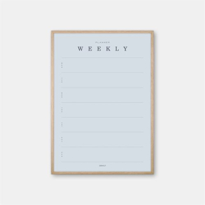 Gehalt Weekly Planner plakat 50x70  lysebl