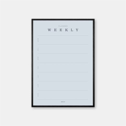 Gehalt Weekly Planner plakat 50x70  lysebl