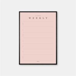 Gehalt Weekly Planner plakat 50x70  rosa