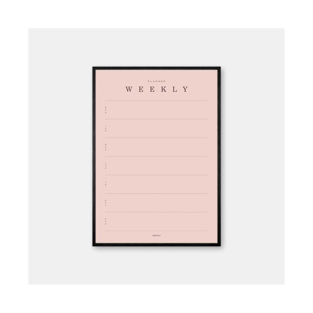 Gehalt Weekly Planner plakat 50x70  rosa