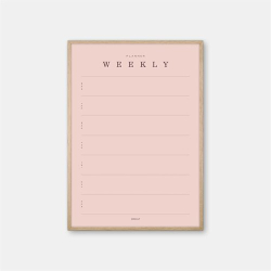 Gehalt Weekly Planner plakat 50x70  rosa