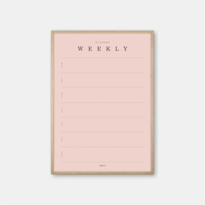 Gehalt Weekly Planner plakat 50x70  rosa