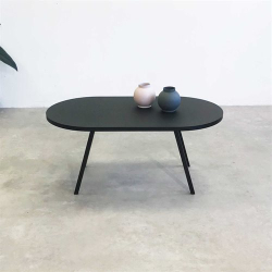 Domusnord LV Lounge Table  sofabord med linoleum og sort kant  small