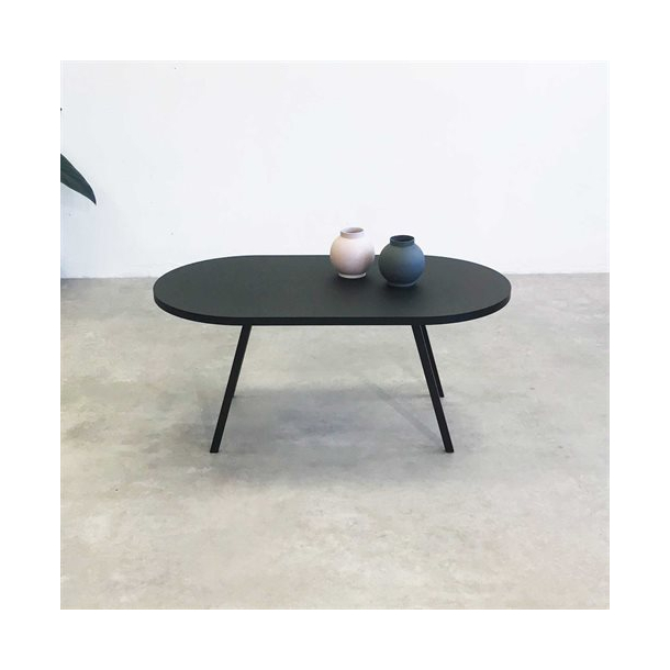 Domusnord LV Lounge Table  sofabord med linoleum og sort kant  small