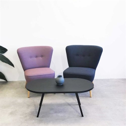 Domusnord LV Lounge Table  sofabord med linoleum og sort kant  small