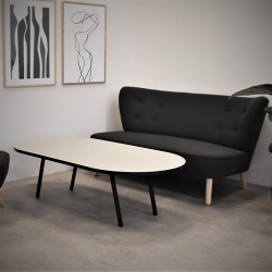 Domusnord LV Lounge Table with linoleum and black edges - Large