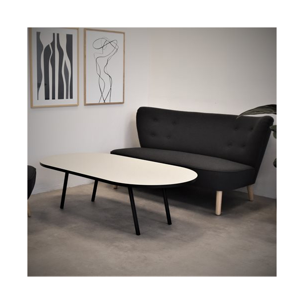 Domusnord LV Lounge Table with linoleum and black edges - Large