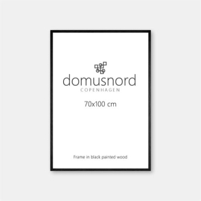 Frame in Black painted Wood with Regular Glass - 70 x 100 cm