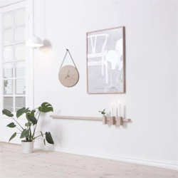 Mux Clock - dansk design vgur i egetr - lys